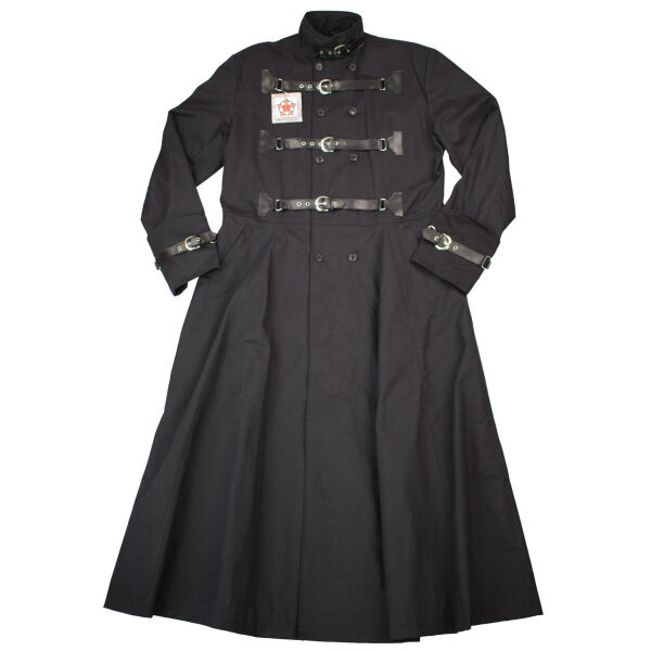 Black Pistol Mantel Closure Coat Denim B-7-33-001-00 Gothic Schnallen 8000