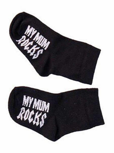 Darkside Baby Socken Socks My Mum Rocks Newborn Kleinkind Schwarz 5018
