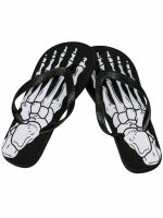 Darkside Badeschlappen Zehentrenner Schlappen Skelett Bones 5023