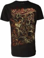 Darkside Herren T-Shirt Zombie Killer Blood Splatter Horror Blut Halloween 5006