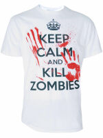 Darkside T-Shirt Keep Calm And Kill Zombies Blood...