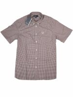 Fred Perry Button - Down Kurzarmhemd M3534 395 Three Colour Gingham Shirt  7361