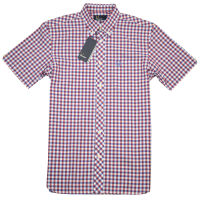 Fred Perry Herren Button Down Kurzarmhemd M9349 A77...