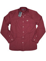 Fred Perry Herren Button Down Langarmhemd Classic Oxford Shirt Maroon M6600 7517