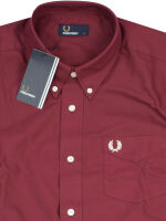 Fred Perry Herren Button Down Langarmhemd Classic Oxford Shirt Maroon M6600 7517