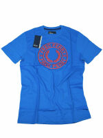 Fred Perry Herren T-Shirt Blau Rot M2210 701 Kurzarm...