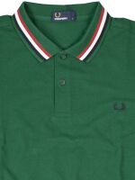 Fred Perry Polo Bomber Stripe Pique Shirt M5570 406 Ivy...