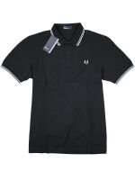 Fred Perry Poloshirt M3600 G90 Schwarz Pale Blue Piquee...