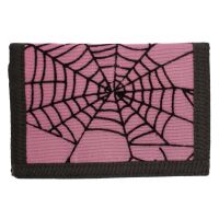 Iblis Geldbeutel Spinnennetz Gothic Spider Geldbörse Portemonnaie Farbauswahl Pink 5004