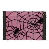 Iblis Geldbeutel Spinnennetz Gothic Spider Geldbörse Portemonnaie Farbauswahl Pink 5004