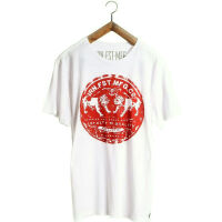 Iron Herren T-Shirt Fist No Bulls Tee Weiß / Rot 6009