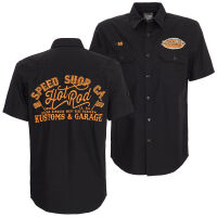 King Kerosin Herren Worker Hemd Hot Rod Rockabilly US Car Bowling Shirt 5066