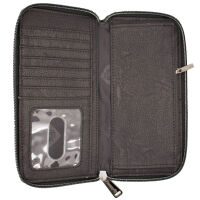 Loungefly Damen Geldbeutel Skull Geldbörse Portemonnaie Clutch Schwarz 5008