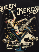 Queen Kerosin Damen-T-Shirt  Oberteil Mans Ruin Rockabilly Rockabella 50s 5058