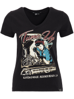 Queen Kerosin DamenT-Shirt Oberteil Tune Up Rockabilly Rockabella 50s  5057