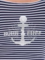 Queen Kerosin Damen T-shirt Sailor Oberteil Gestreift Rockabilly Born Free 5055