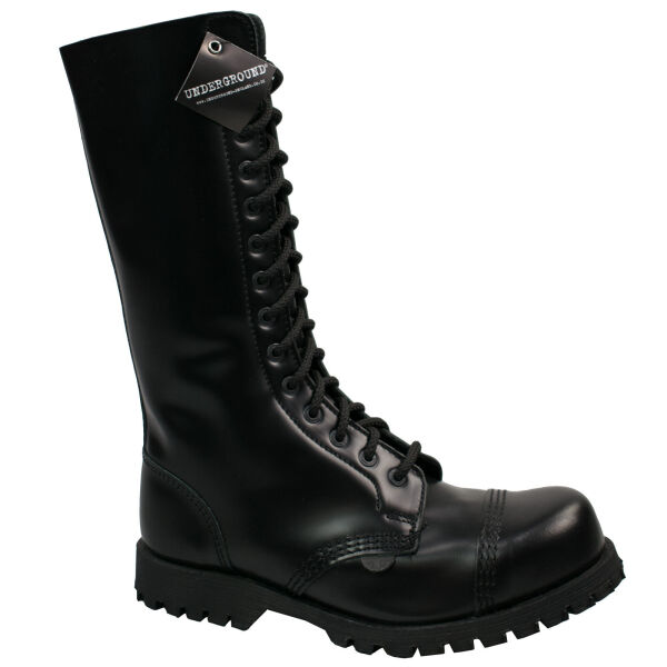Underground Shoes Unisex 14-loch Ranger Schwarz 7723 Springerstiefel Boot 5113