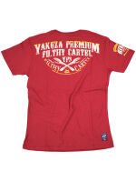 Yakuza Premium Herren-T-Shirt Rot Totenkopf Rude And...