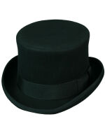 Zylinder Made in England Wolle Schwarz Top Hat Black...