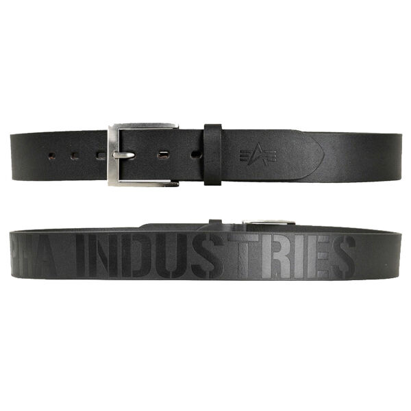 Alpha Industries Herren Gürtel Embossed Alpha Belt Schwarz 6492