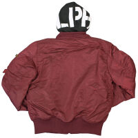 Alpha Industries Herren Jacke MA-1 ZHP 118101 Bomberjacke Burgundy 6592 XXXL