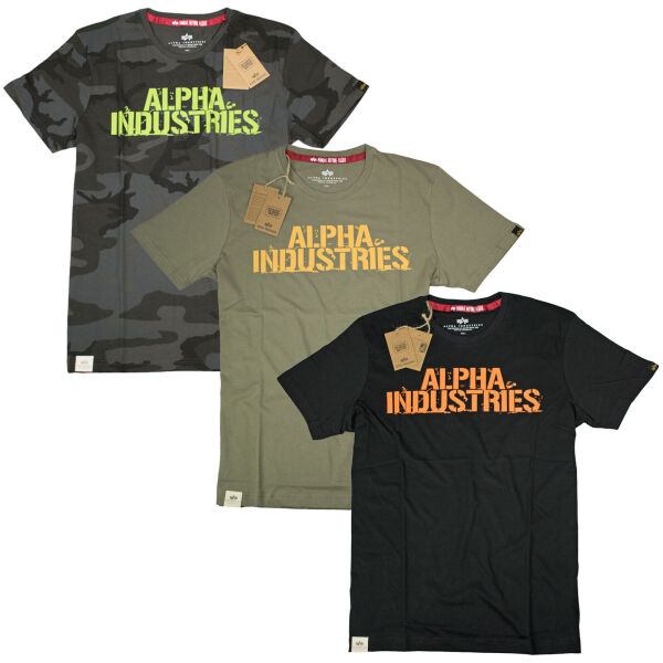Alpha Industries Herren T-Shirt Blurred T 186506 Farbauswahl S M L XL XXL XXXL