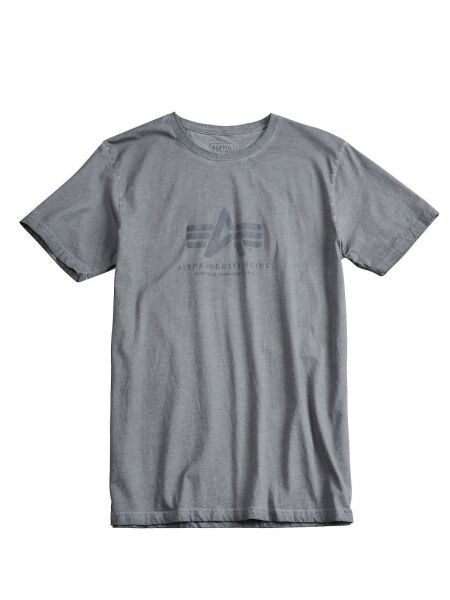 Alpha Industries T-Shirt Bedruckt Oil Dye Basic T Greyblack 1585501 136 5352