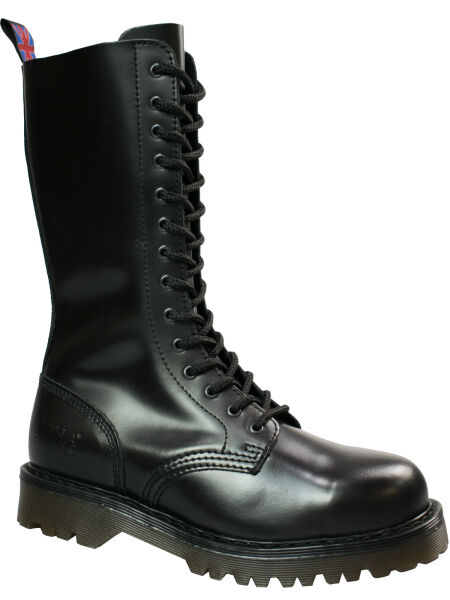 Alpha London 14-loch Boot 4432 mit Stahlkappe Leder Stiefel Unisex Damen Herren