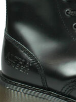 Alpha London 14-loch Boot 4432 mit Stahlkappe Leder Stiefel Unisex Damen Herren Beige Sohle / Schwarze Naht 5045 39