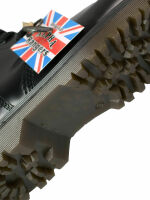 Alpha London 14-loch Boot 4432 mit Stahlkappe Leder Stiefel Unisex Damen Herren Beige Sohle / Schwarze Naht 5045 39