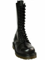 Alpha London 14-loch Boot 4432 mit Stahlkappe Leder Stiefel Unisex Damen Herren Beige Sohle / Schwarze Naht 5045 39