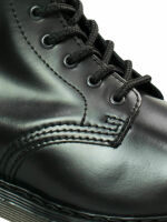 Alpha London 14-loch Boot 4432 mit Stahlkappe Leder Stiefel Unisex Damen Herren Beige Sohle / Schwarze Naht 5045 39