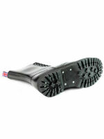 Alpha Rangers 10-loch Boot Festival Army Gothic Leder Springerstiefel Stahlkappe Schwarz 5011 EU 38