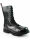 Alpha Rangers 10-loch Boot Festival Army Gothic Leder Springerstiefel Stahlkappe Schwarz 5011 EU 44