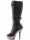 DemoniaCult Damen Stiefel Muerto 2028 Gothic HighHeel Boot Metallabsatz 5004