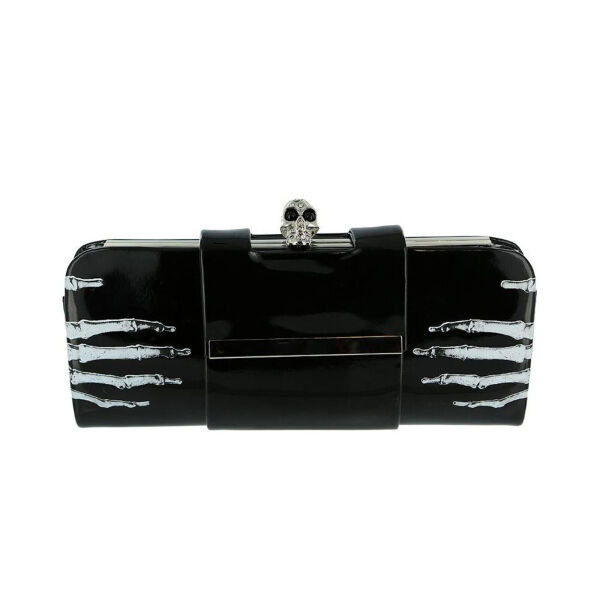 Iron Fist Got Your Party Clutch Tasche Portmonaie Lack Skelett 6001