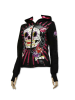 Living Dead Souls Girlie Hoodie HLE1516 Mexican Skull 5013