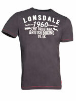 Lonsdale Herren T-Shirt Norwich 113318 1016 Anthracite Grau Slim Fit 5234
