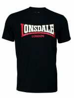Lonsdale Herren T-Shirt Two Tone Schwarz Klassik Oberteil...