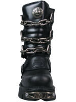 New Rock Stiefel Boot M713 Metallic Negro Toberas Ketten...