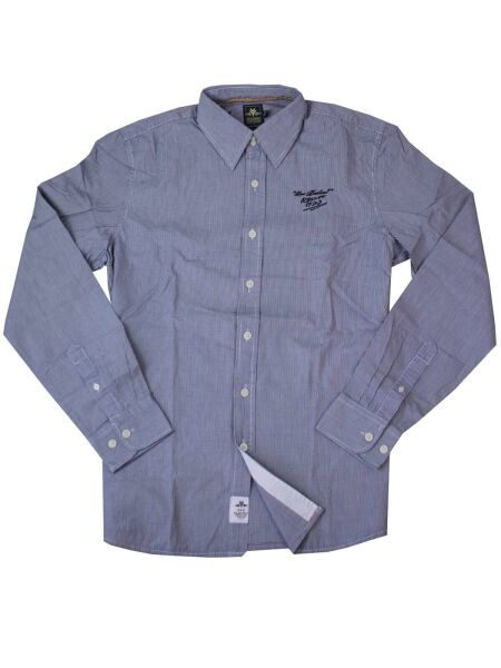 New Zealand NZA Auckland Langarmhemd Hemd NZA 8450 Kariert Blau Weiß 5007