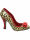 Pin Up Couture Pump Smitten 01 Leopard / Rot Lack Rockabilly 50s 5009