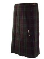 Tiger of London Herren-Rock Kilt Rot Blau Schwarz Grün Kariert