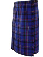 Tiger of London Herren-Rock Kilt Wadenlang Rot Blau Schwarz Grün