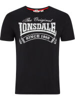 Lonsdale T-Shirt Martock Regular Fit 115250 Schwarz Shirt...