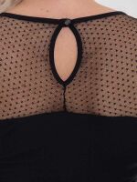 Queen Kerosin Damen T-shirt Netz Roses Stickerei Oberteil Frauen Rockabilly 5054