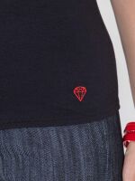 Queen Kerosin Damen T-shirt Netz Roses Stickerei Oberteil Frauen Rockabilly 5054