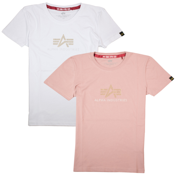 Alpha Industries Damen T-Shirt Crystal T wmn Weiß 1019W