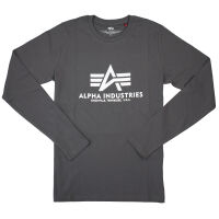 Alpha Industries Basic T LS Longsleeve 100510 Langarm Oberteil Farbauswahl Vintage Grey 5115 S