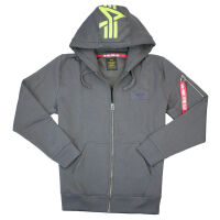 Alpha Industries Herren Kapuzenjacke Back Print Zip Hoody 128342 M L XL XXL XXXL Vintage Grey 5118 M